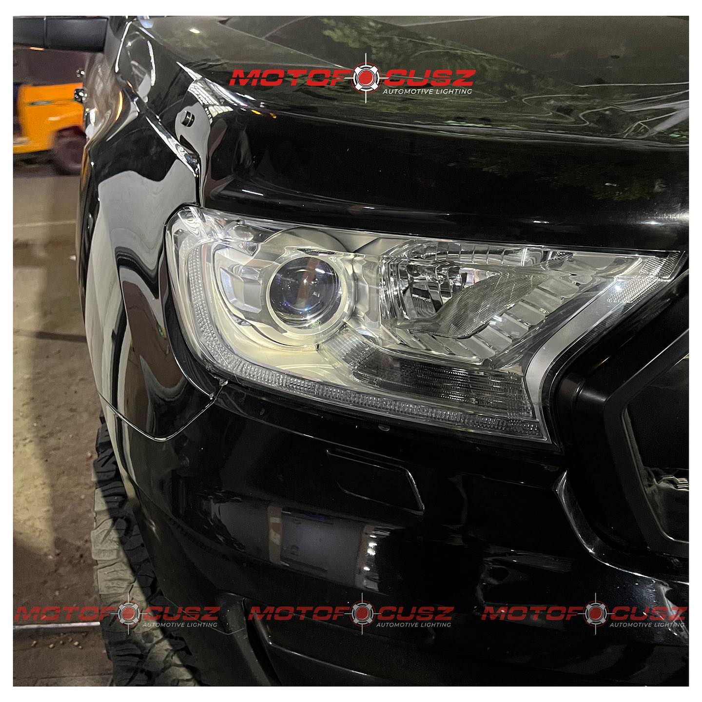 Ford Endeavour in for Projectors & Fog upgrade from Motofocusz Best Headlight customisation in Chennai