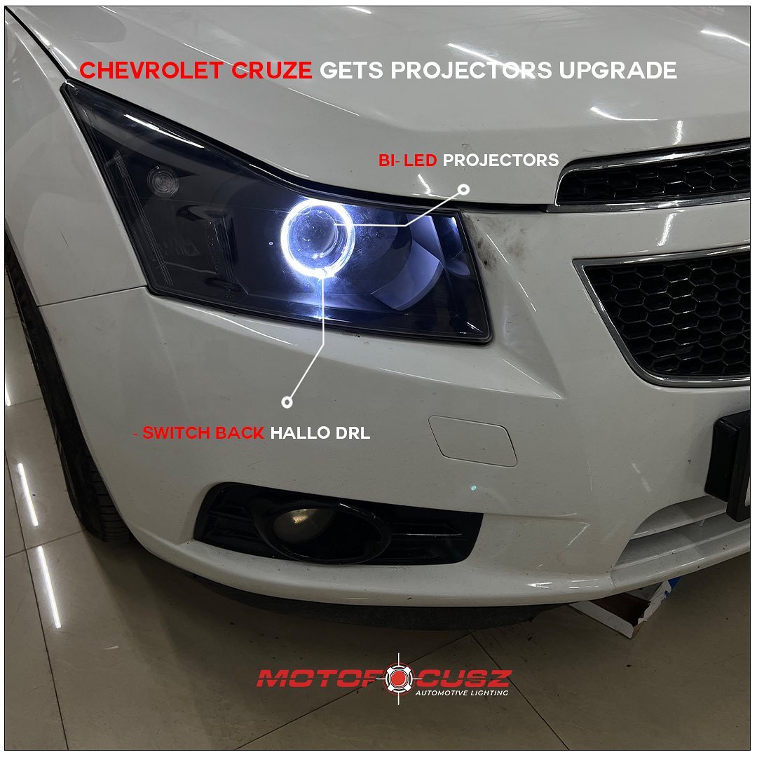 Chevrolet Cruze gets projectors upgrade from Motofocusz Best Headlight customisation in Chennai