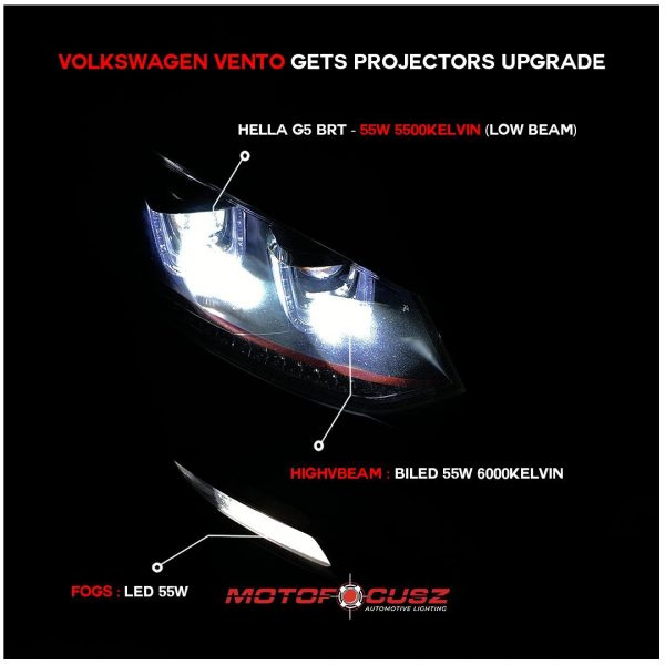 VOLKSWAGEN VENTO GETS PROJECTORS UPGRADE ON AFTER MARKET HEADLAMPS.​