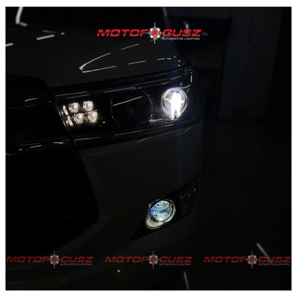 Toyota Innova crysta In for Fog projectors upgrade from Motofocusz Best Headlight customisation in Chennai